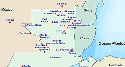 Mapa de la Ruta Maya